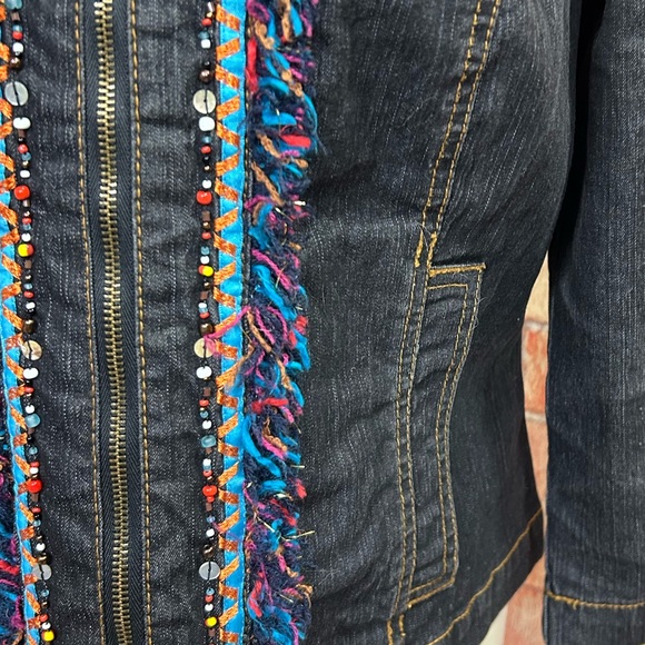 Ruby‎ Rd Embellished Denim Jacket - Picture 2 of 7
